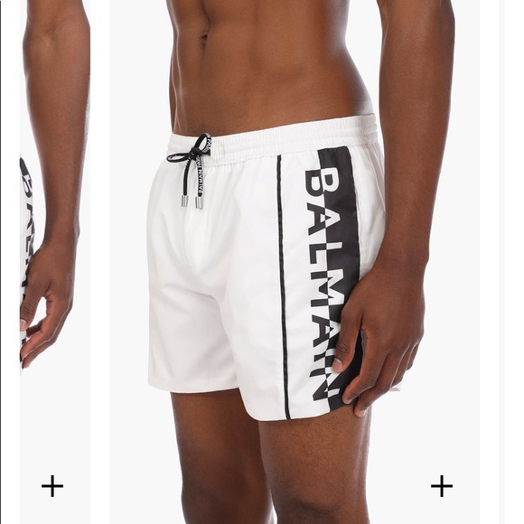 Balmain Other - BALMAIN**White Logo Men’s Swim Shorts***Med. $585